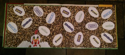 The Little Read Hen end papers