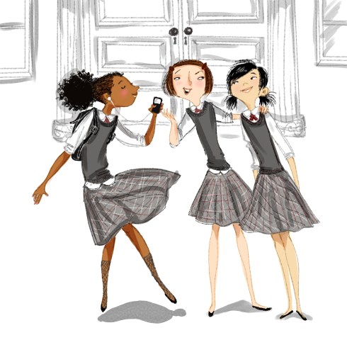 School girl talk
